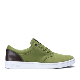 Supra Womens CHINO COURT Army Green/Gray Low Top Shoes | CA-13929